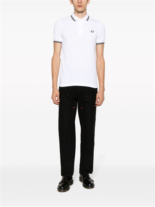 Polo uomo M3600 manica corta bianco/nero FRED PERRY | M3600200
